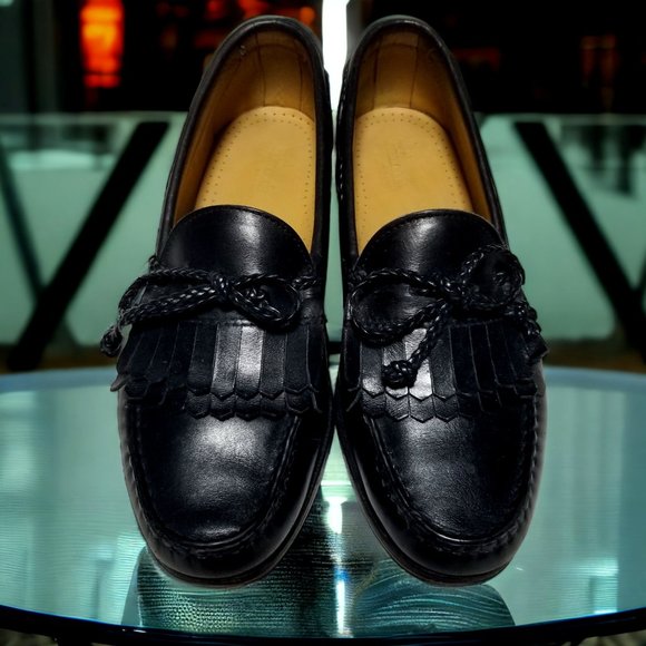 Allen Edmonds Woodstock's Other - Allen Edmonds Men's Black Leather Tassel Woodstock Slip On Loafer Size 8D